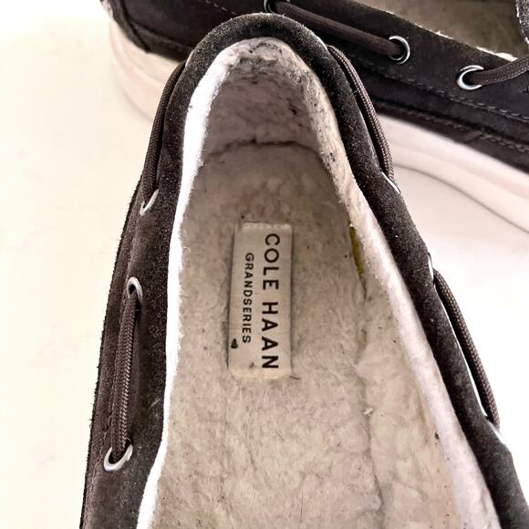 COLE HAAN GRANDPRO RALLY SLIPON Men\'s Brown Suede Sherpa lined Slip-On Shoes main image 7